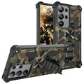 CCSmall Camouflage Case for Samsung Galaxy S25 Ultra with Kickstand for Men Military Grade Shockproof Protective Phone Cover Built-in Stand Case for Samsung Galaxy S25 Ultra Camo Army Green